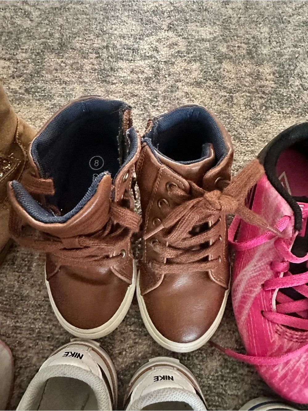 Cat & Jack Brown High-Top Kids Boots
